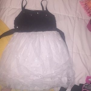 White and black justice dress
